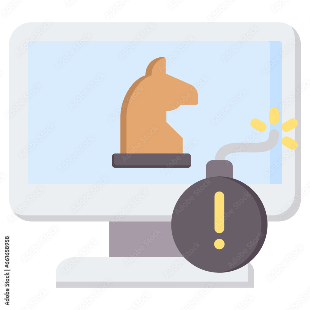 Trojan Horse Flat Icon Trojan Horse Flat Icon
