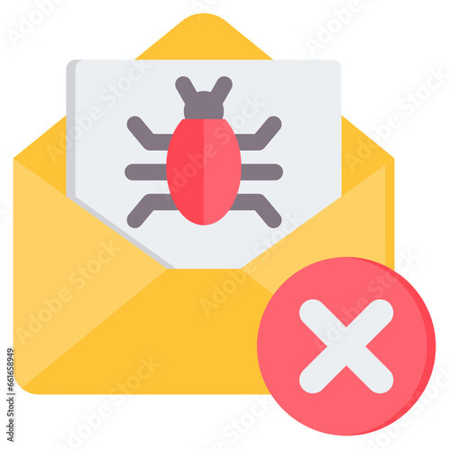 Spam Email Flat Icon