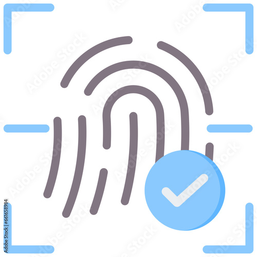 Fingerprint Flat Icon