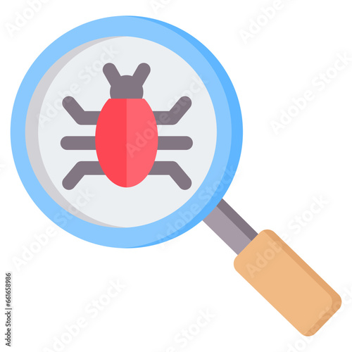 Virus Scan Flat Icon