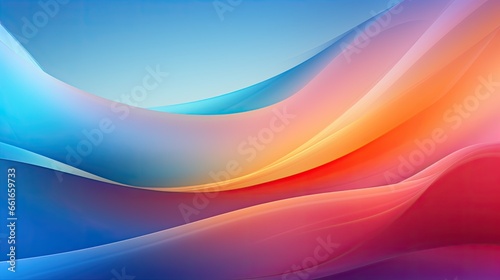 Colorful gradient background, moving from shades of red to blue.
