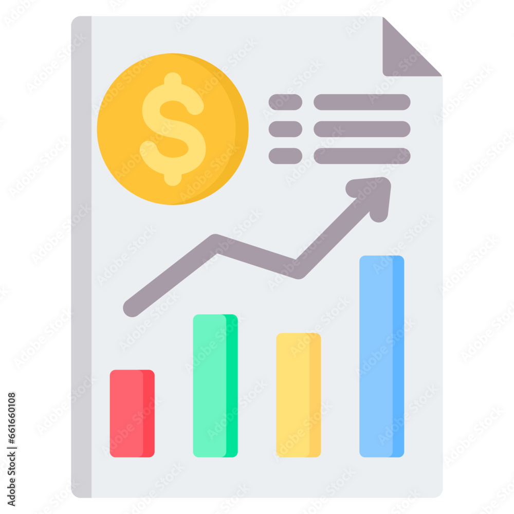 Financials Flat Icon Financials Flat Icon