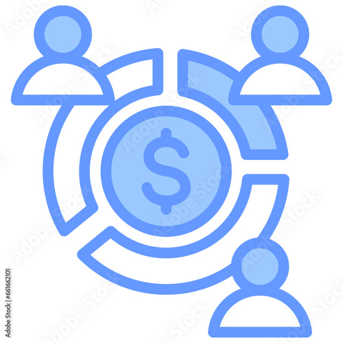 Shares Blue Icon
