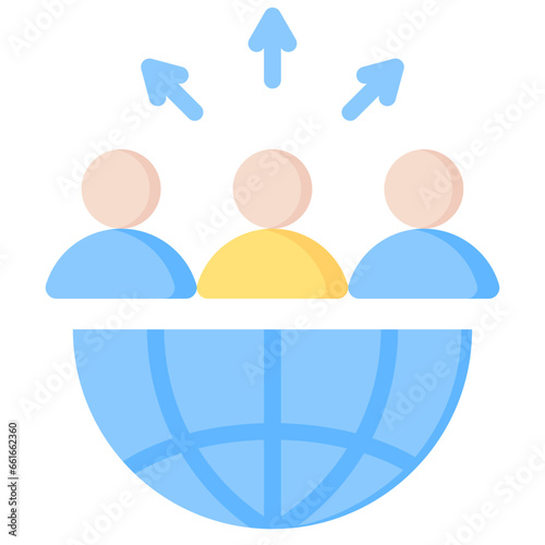 Outsource Flat Icon