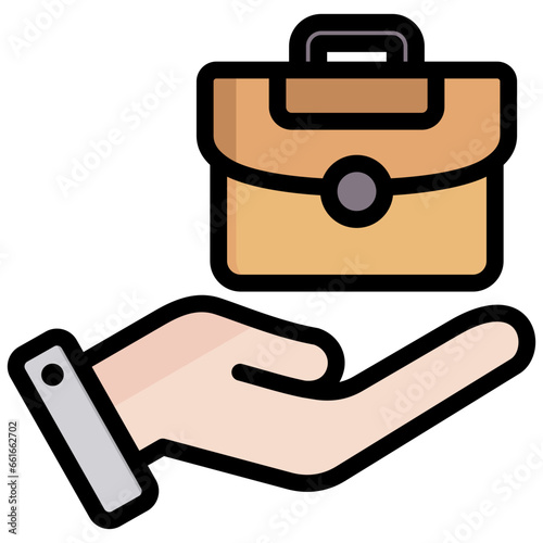 Employment Outline Color Icon