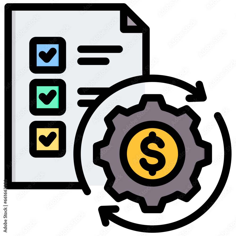 Business Continuity Planning Outline Color Icon Business Continuity Planning Outline Color Icon