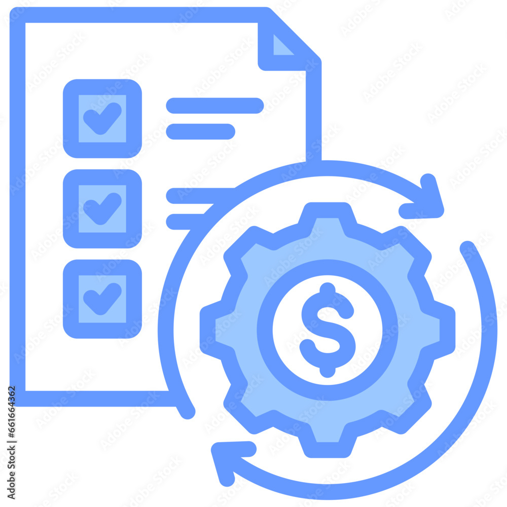 Business Continuity Planning Blue Icon Business Continuity Planning Blue Icon