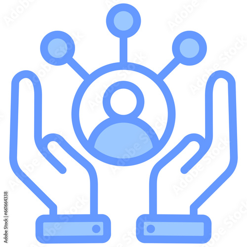 Resource Allocation Blue Icon