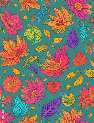 seamless pattern with flowers