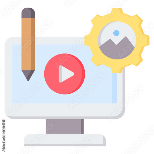 Content Management Flat Icon