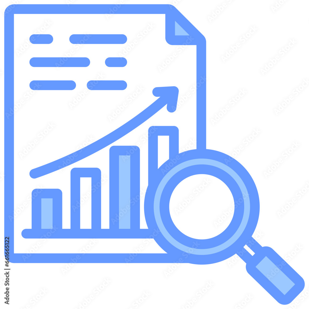 Data Analysis Blue Icon Data Analysis Blue Icon