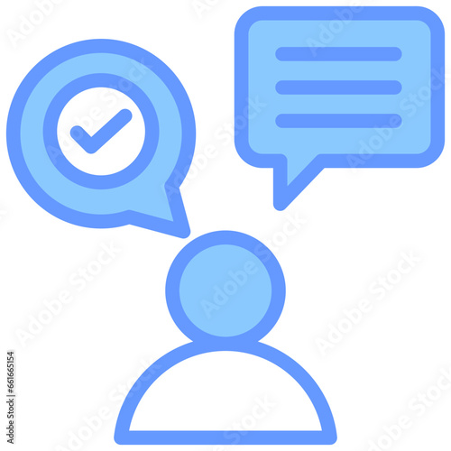 Communicative Competence Blue Icon