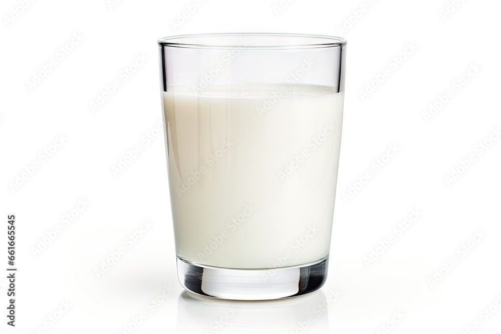Isolated white glass of milk with clipping path Isolated white glass of milk with clipping path
