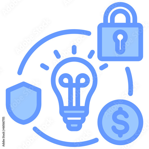 Intellectual Property Blue Icon