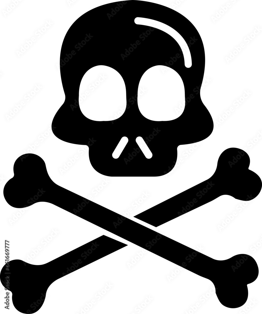 Black flat Crossbones Skull Human shape icon. Death, danger or poison symbol. Mortality symbol. Satanic imagery. Horror icon. Occult, Demon, Rock and roll Logo Icon isolated on transparent background. Black flat Crossbones Skull Human shape icon. Death, danger or poison symbol. Mortality symbol. Satanic imagery. Horror icon. Occult, Demon, Rock and roll Logo Icon isolated on transparent background.