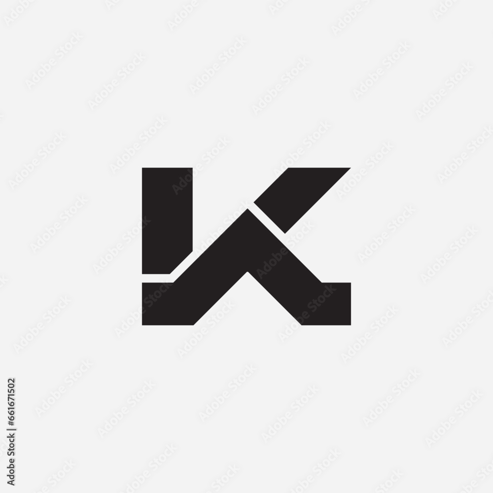Letter K logo design illustration vector template Letter K logo design illustration vector template