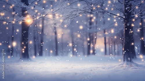 Twinkle winter forest scene © Ara Hovhannisyan