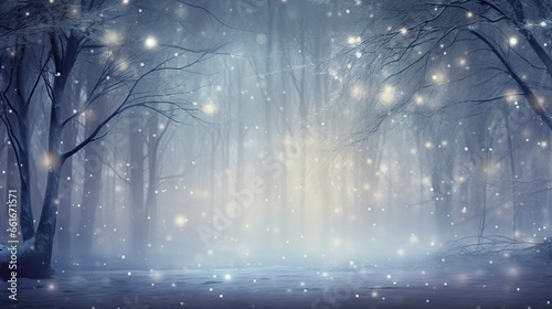 Twinkle winter forest scene © Ara Hovhannisyan