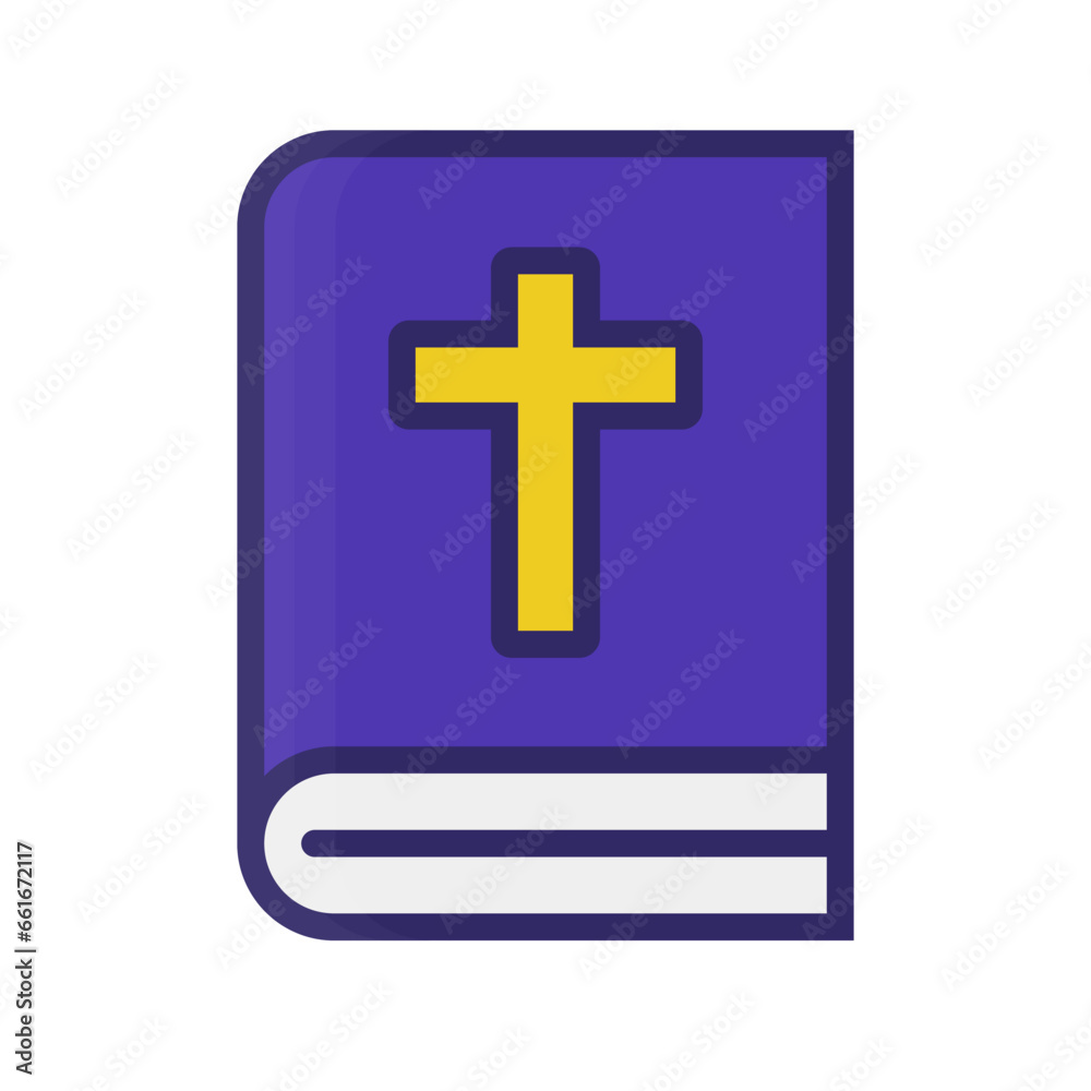 Purple Bible icon. Christian and Judaism religious text. Vector. Purple Bible icon. Christian and Judaism religious text. Vector.