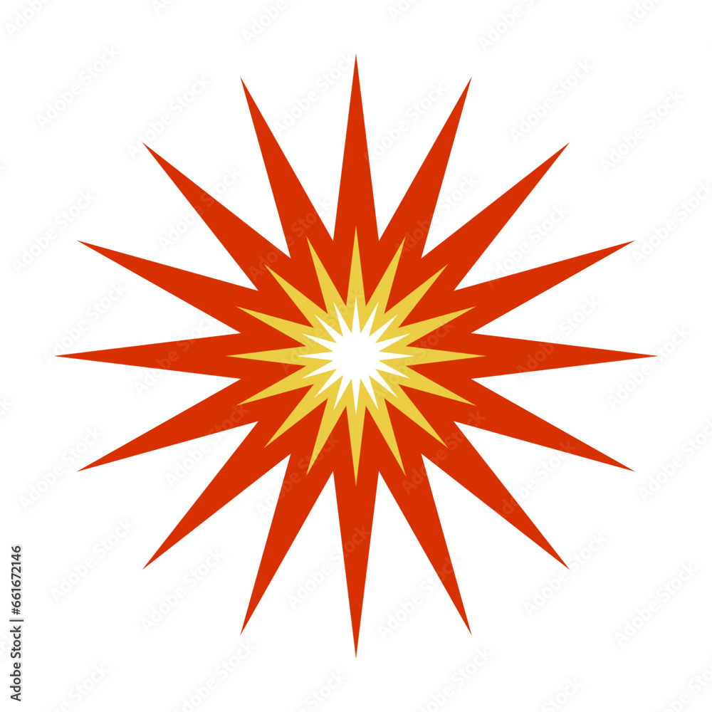 Explosion symbol. Rupture or shock effect. Vector. Explosion symbol. Rupture or shock effect. Vector.