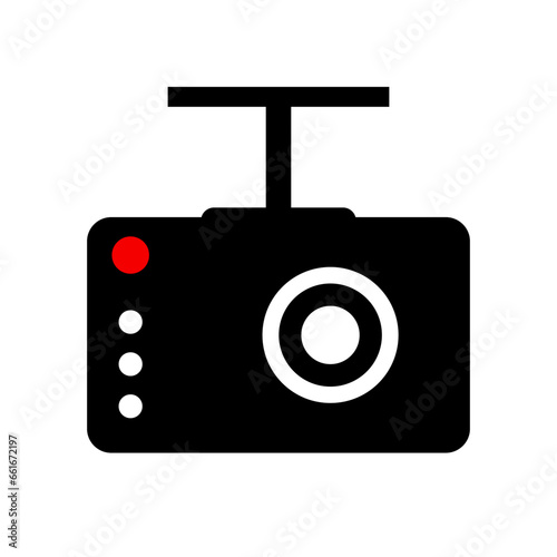 Dashcam icon. Dashboard camera icon. Vector.