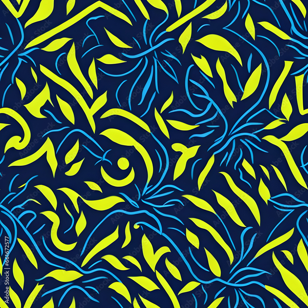Cute Floral and leaf pattern in the small flower. 