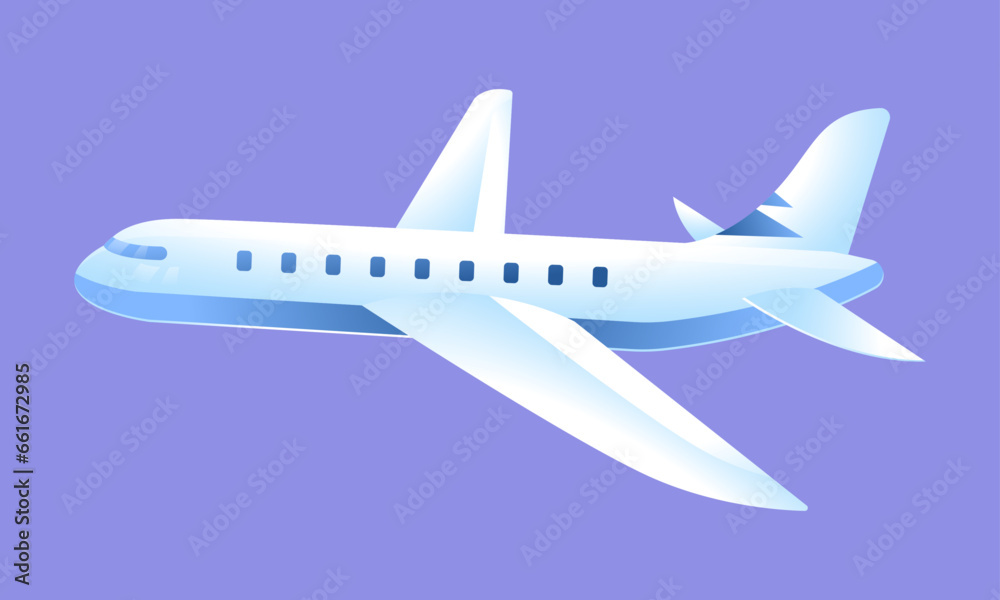 Vector an airplane in cartoon style isolated