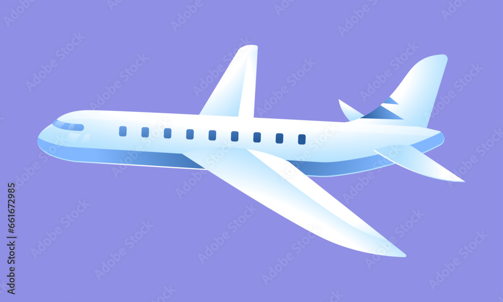 Vector an airplane in cartoon style isolated Vector an airplane in cartoon style isolated