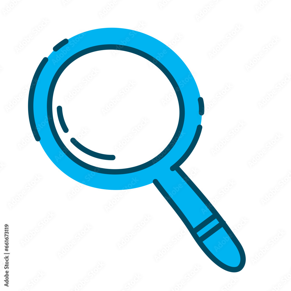 Vector illustration of magnifying glass icon Vector illustration of magnifying glass icon