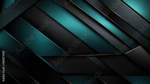 Sleek and Simple A Black and Teal Design with a Hint of Glamour