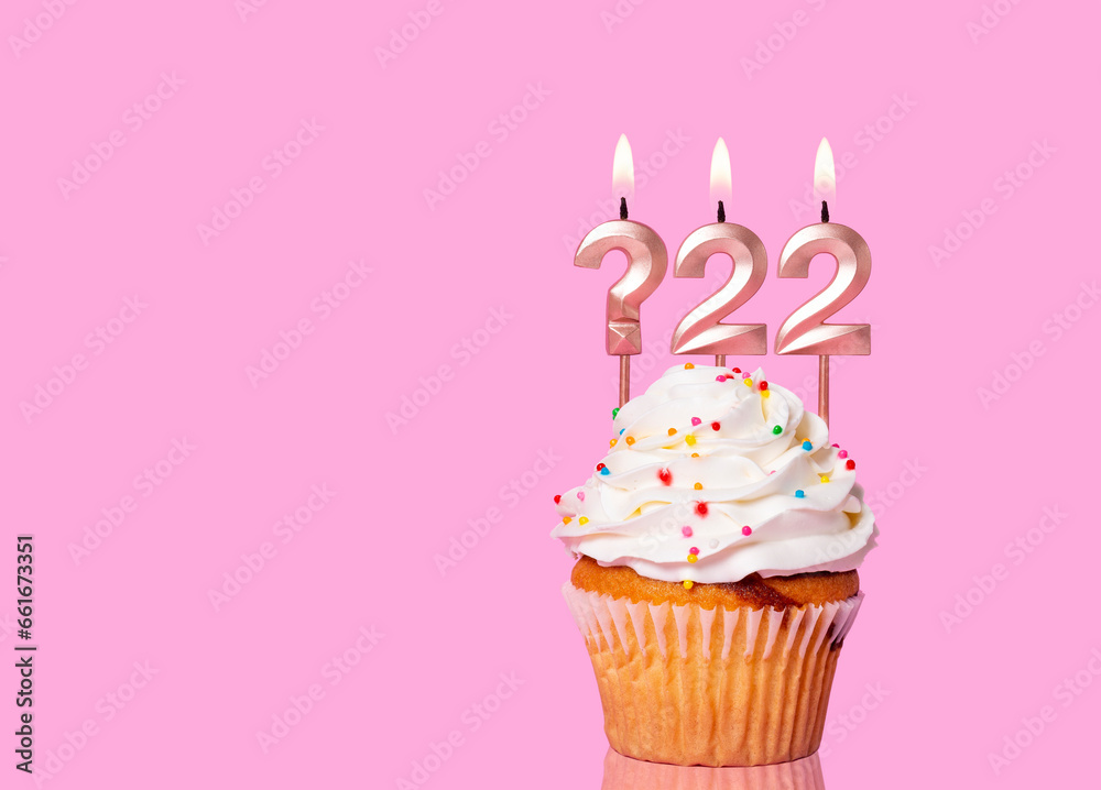 Birthday Cake With Candle Question Mark And Number 22 Birthday Cake With Candle Question Mark And Number 22