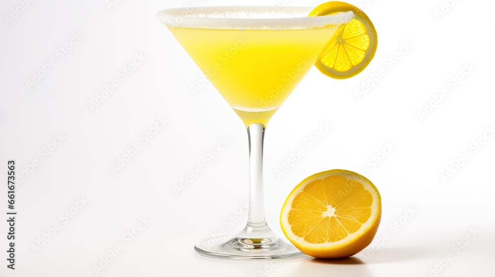 Fresh citrus lemon drink on the table AI Generative