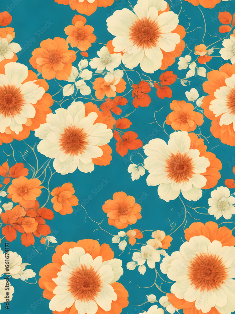 vintage flower pattern in the small flower. 