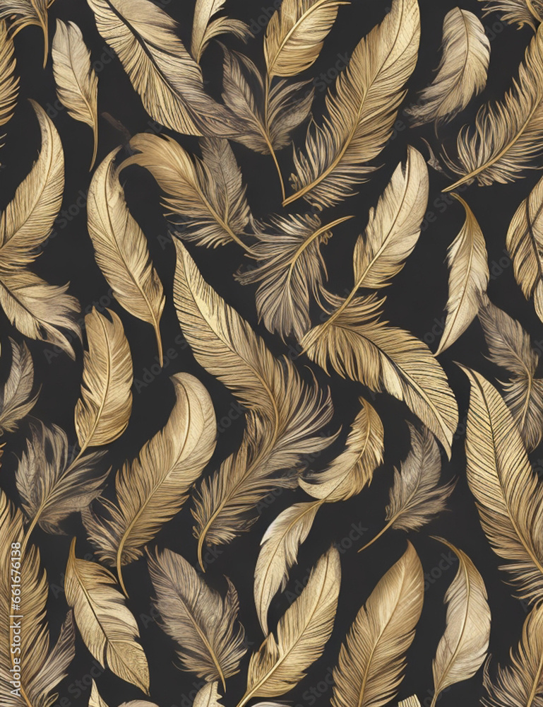 seamless pattern with feathers seamless pattern with feathers