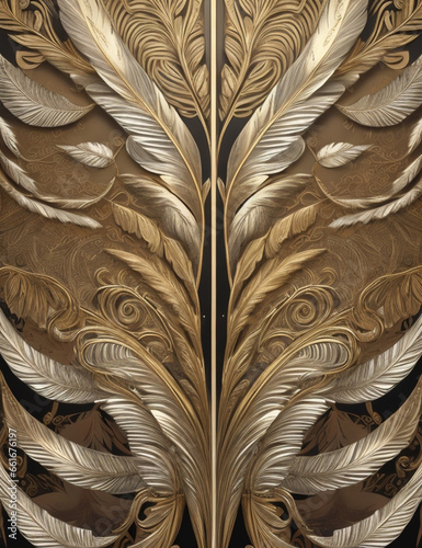 feathers seamless pattern