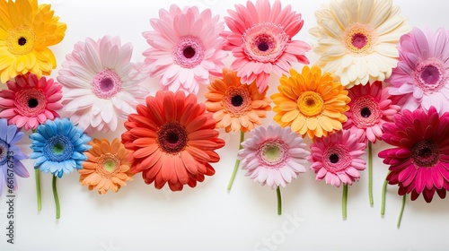 Portrait beautiful colorful Gerbera flower AI Generative
