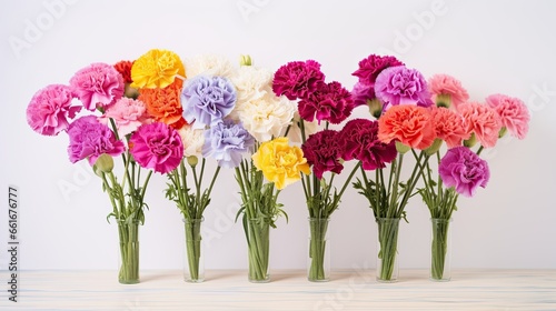 Portrait beautiful colorful carnation flower AI Generative