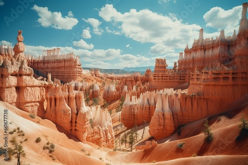 view of the red canyon, Generative AI photo