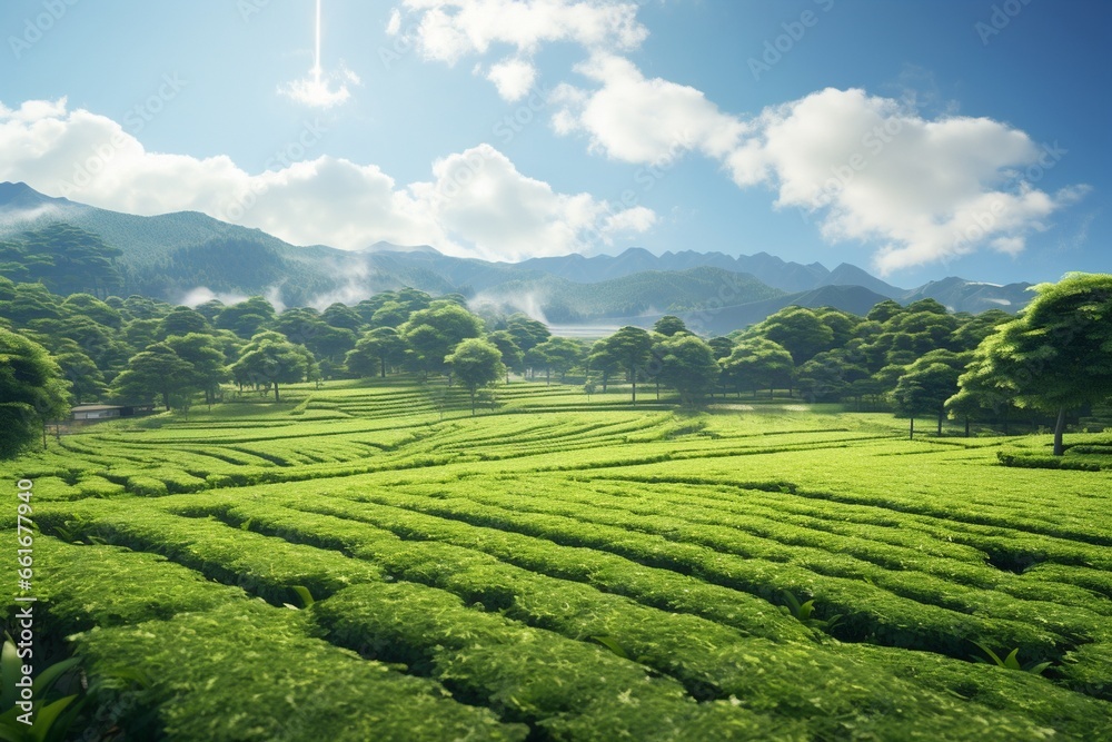 tea plantation, Generative AI