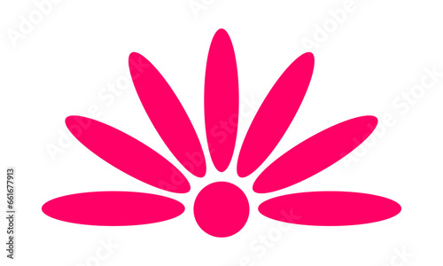 pink flower isolated on white background