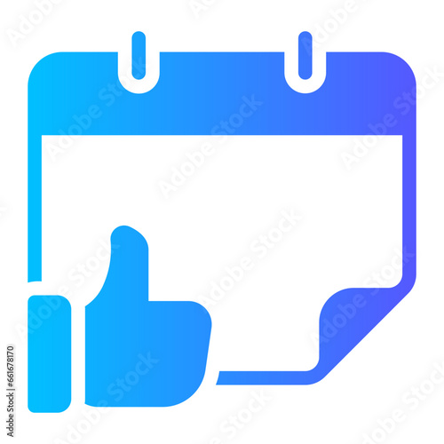 thumbs up gradient icon