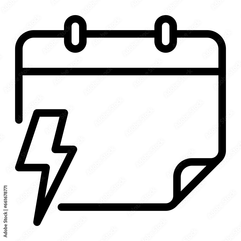 thunder line icon thunder line icon