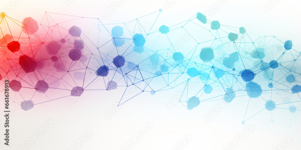 Abstract polygonal space low poly white background with connecting dots and lines