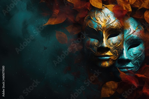 Abstract background using mysterious masks