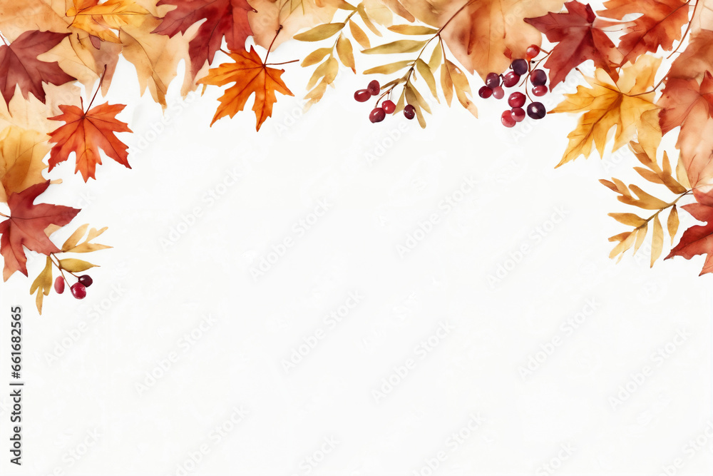 Autumn Theme Background Border