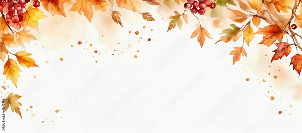 Autumn Theme Background Border