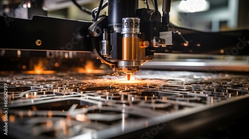 Precise laser cutting through a material with precision 