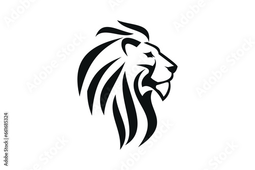 lion luxury logo icon template, elegant lion logo design illustration, lion head with crown logo, lion symbol