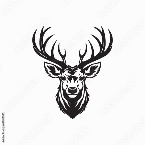 vector art deer logo icon