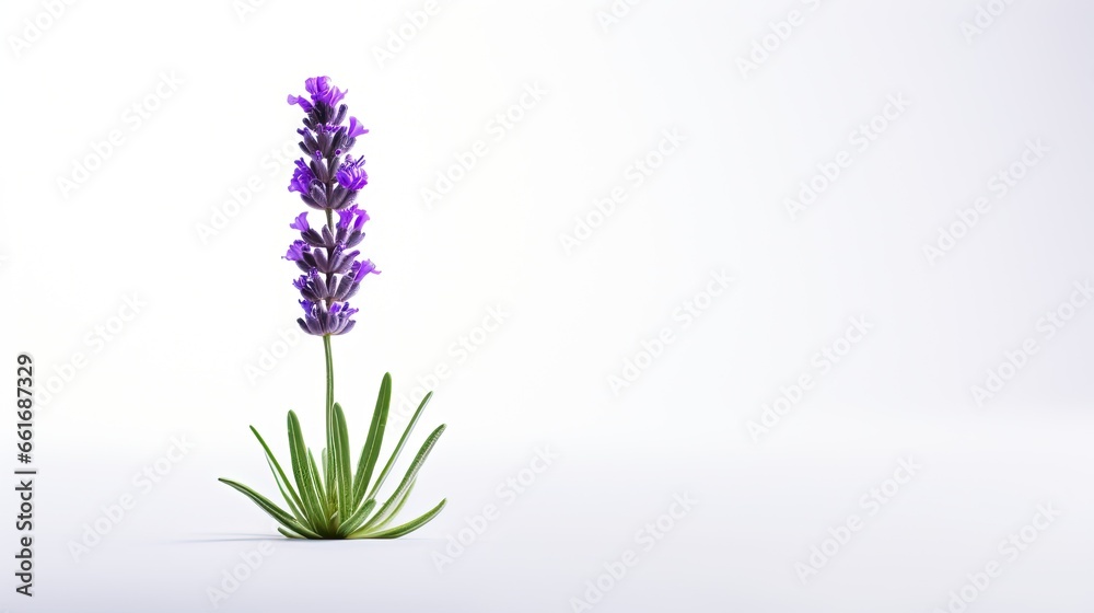 Naklejka premium Portrait beautiful purple lavender flower Ai Generative